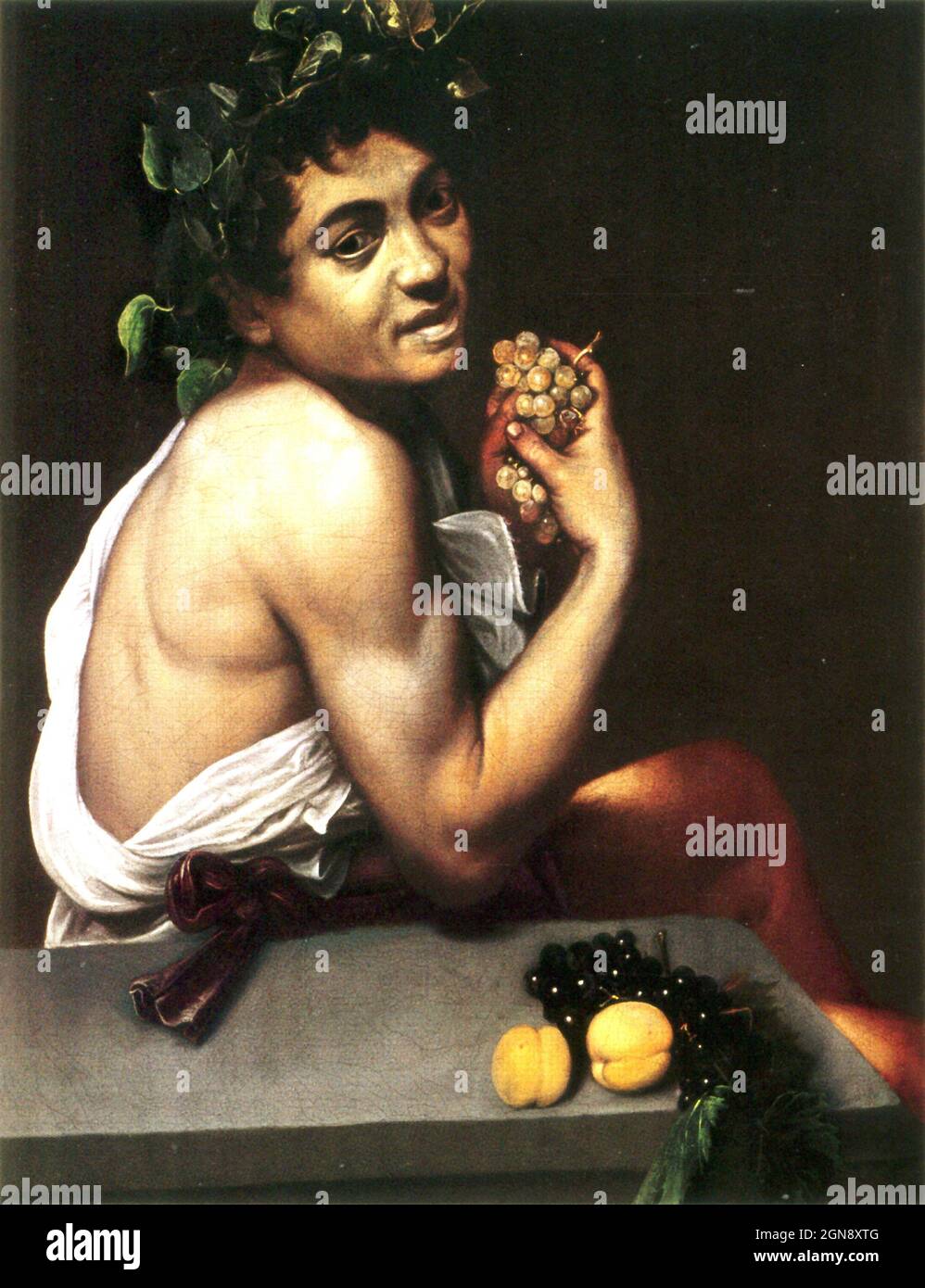 Caravaggio - Selbstporträt als kranker Bacchus Stockfoto