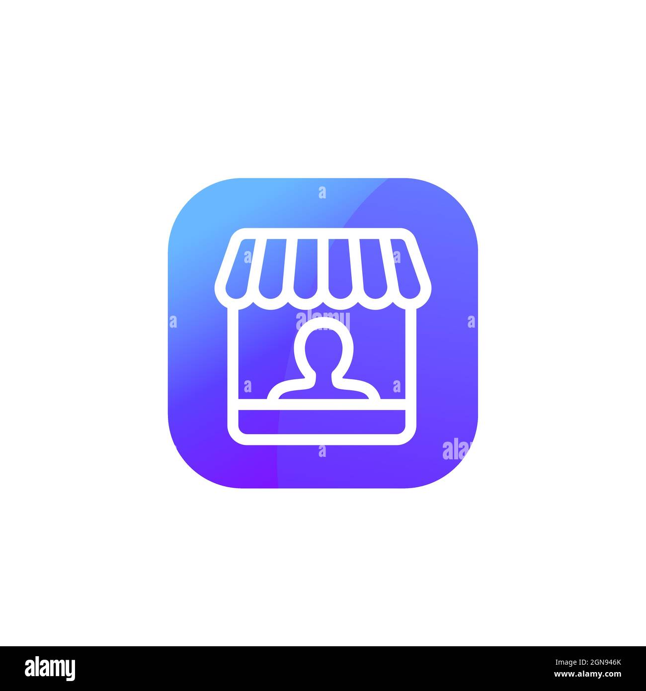 Anbieter- oder Verkäufersymbol für Apps Stock Vektor