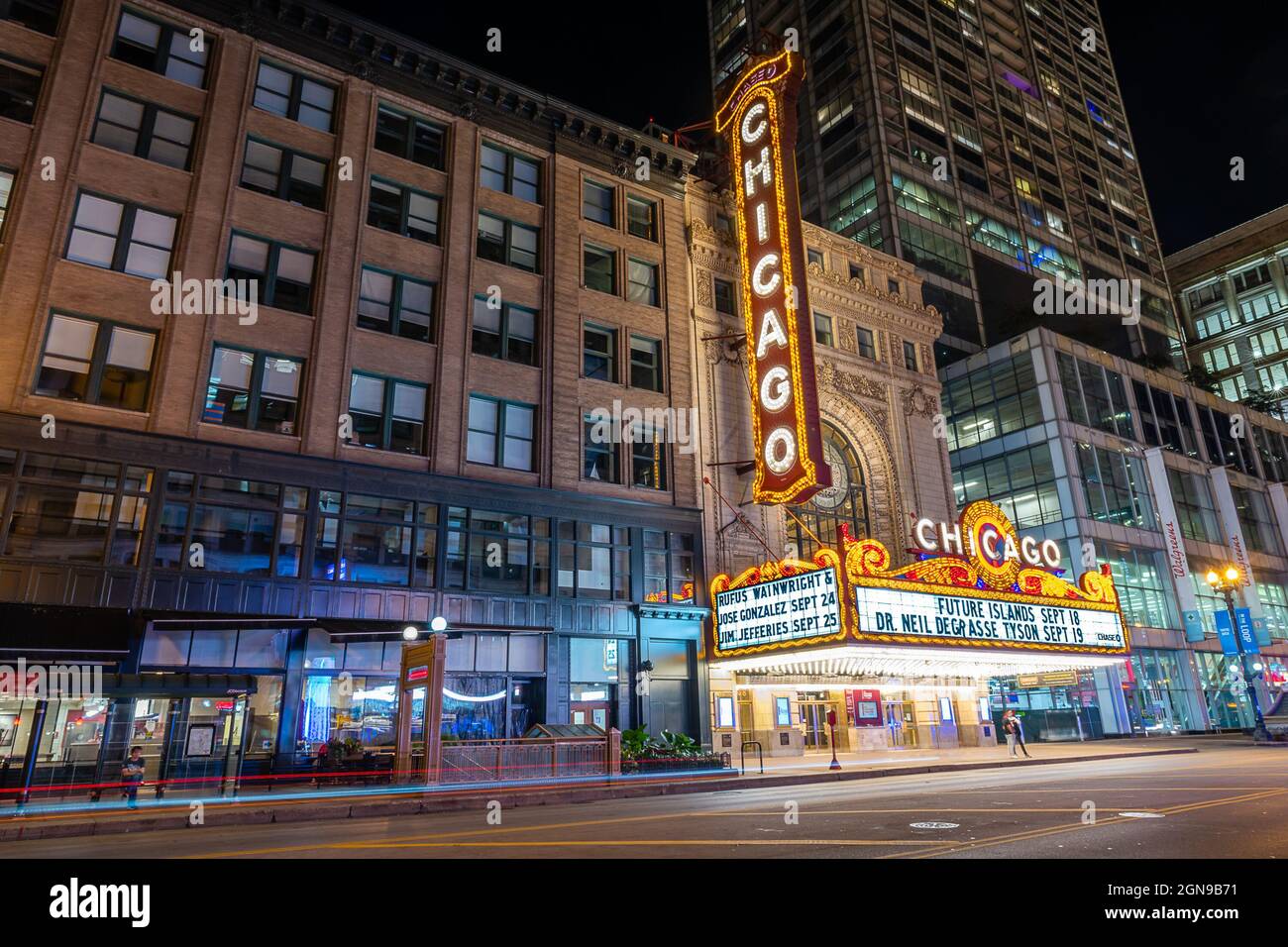 Das Chicago Theatre Stockfoto