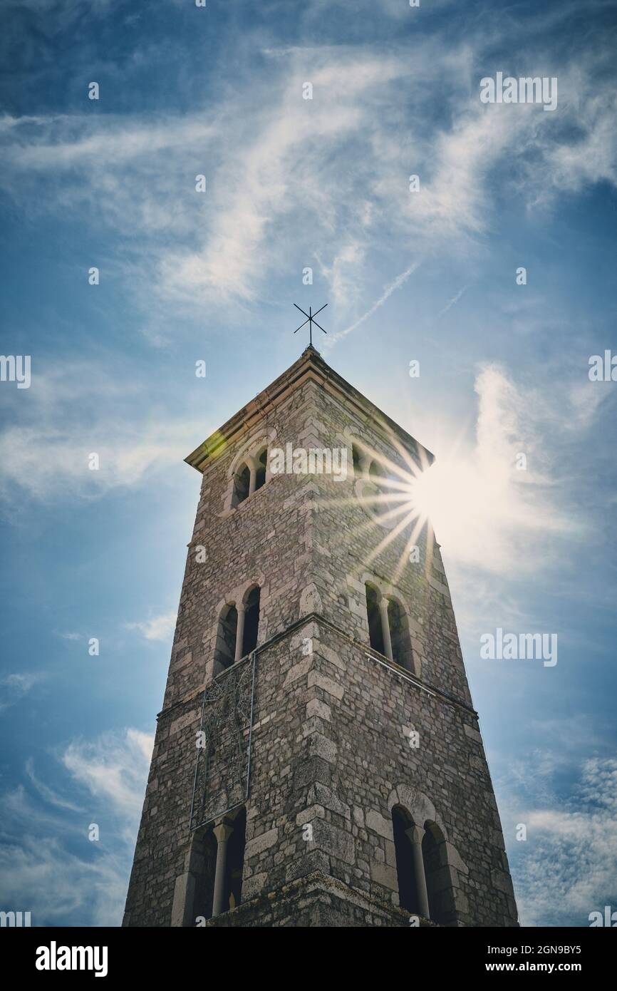 Kleinste Kathedrale der Welt Nin Kroatien, Zadar. Hochwertige Fotos Stockfoto