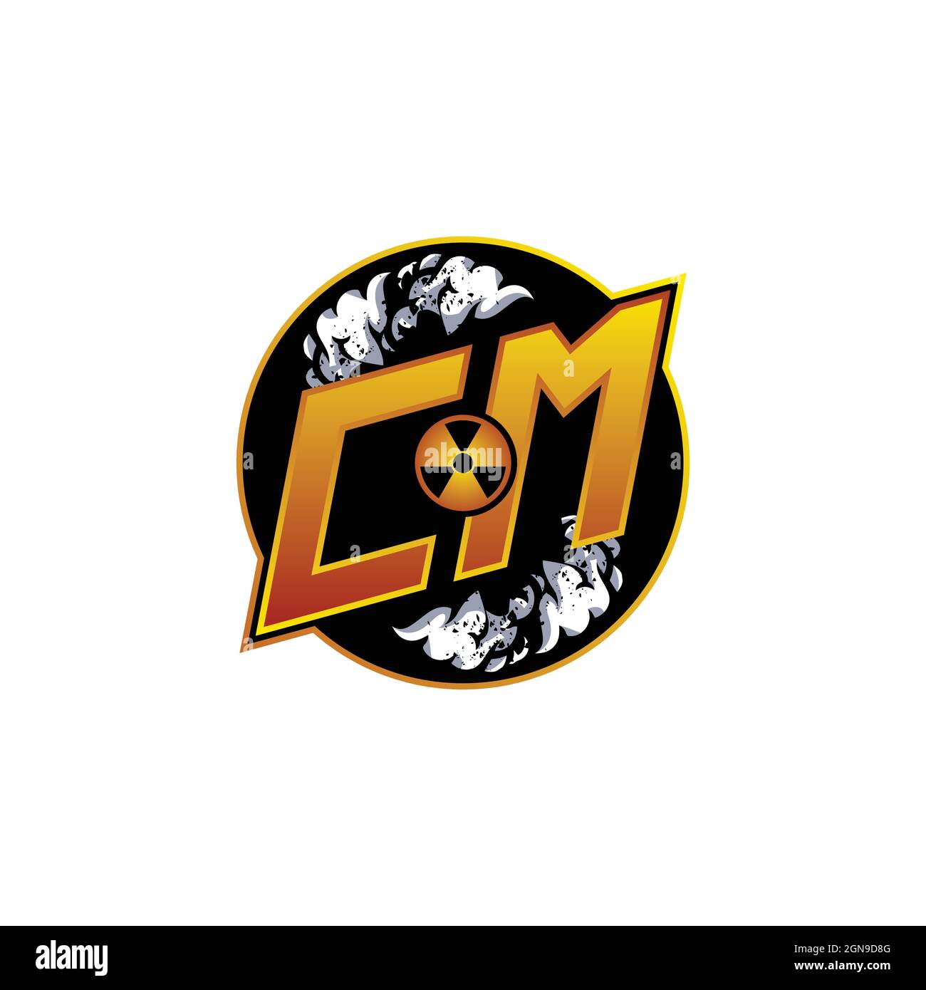 CL Logo Monogramm mit Skull Shape Designs Vorlage Vektor-Symbol modern Stock Vektor