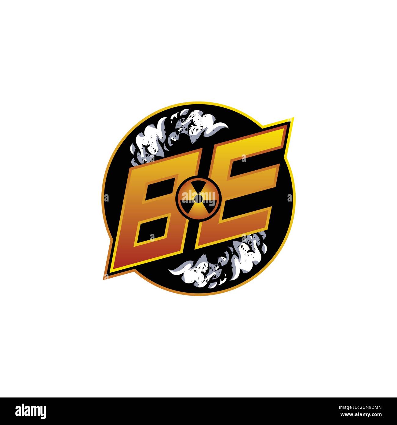 BF Logo Monogramm mit Skull Shape Designs Vorlage Stock Vektor