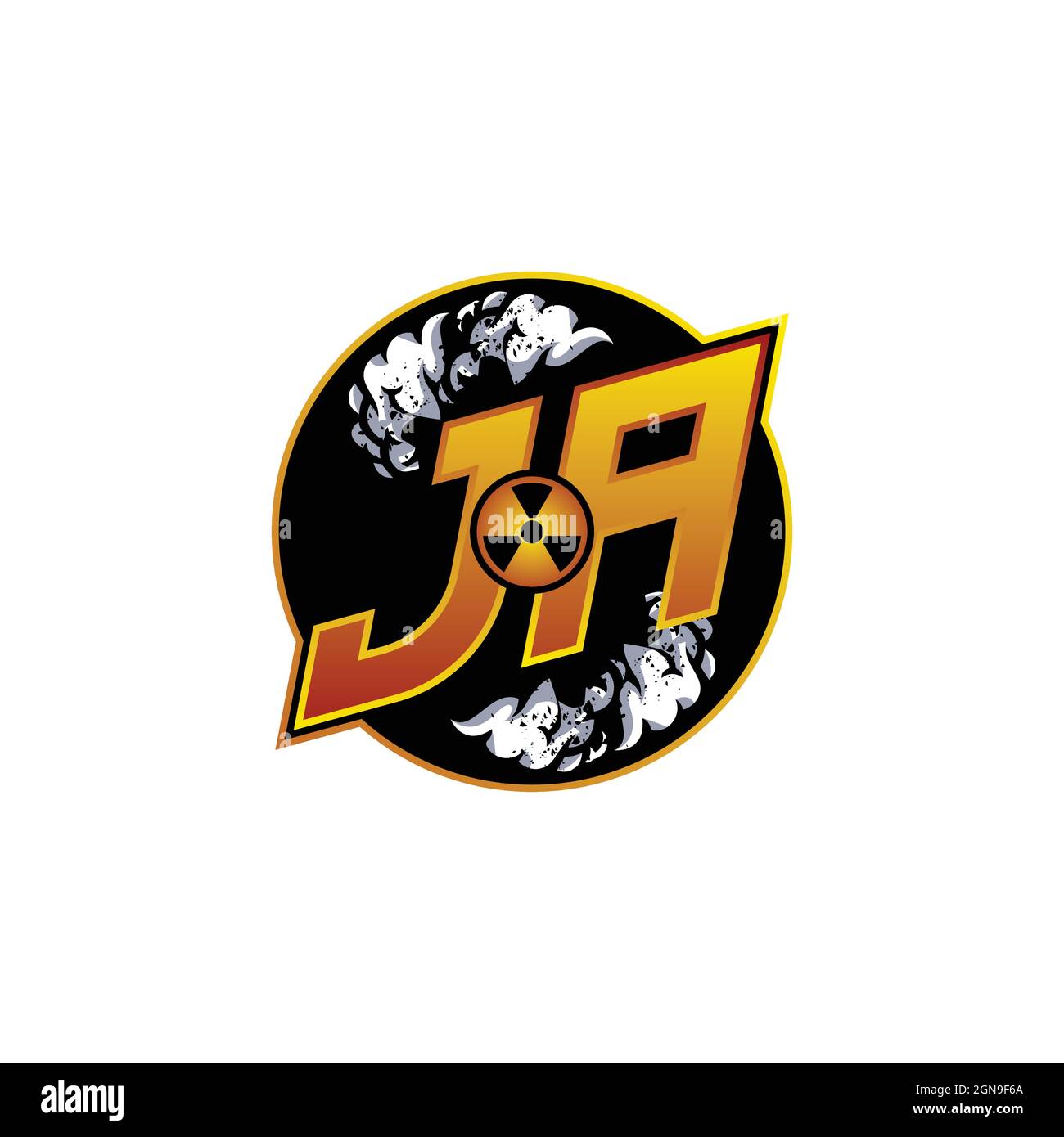 IB Logo Monogramm mit Skull Shape Designs Vorlage Vektor-Symbol modern Stock Vektor