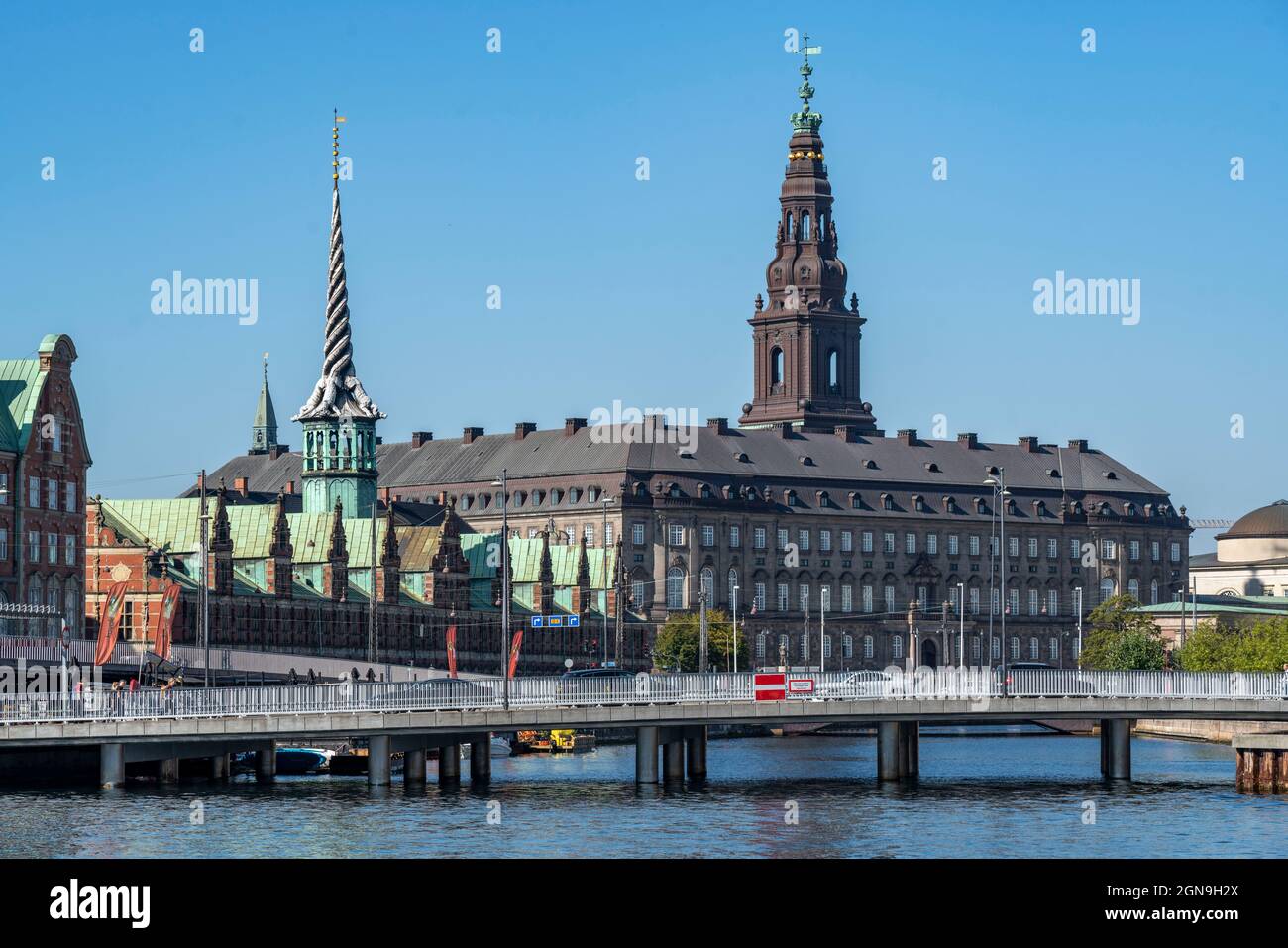 Hafen Von Kopenhagen, Schlosskirche Christiansborg, Dänemark, Stockfoto