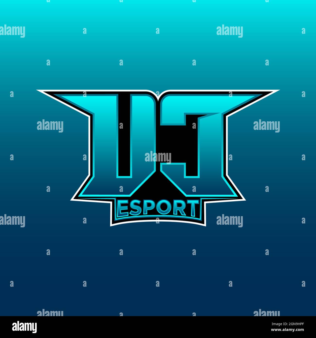 SC Logo Monogramm Gaming mit Gas Form Designs Vorlage Vektor-Symbol modern Stock Vektor