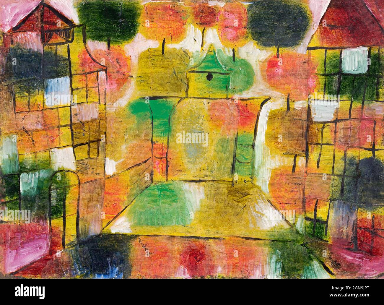 Baum und Architektur-Rhythmen (1920) von Paul Klee. Stockfoto