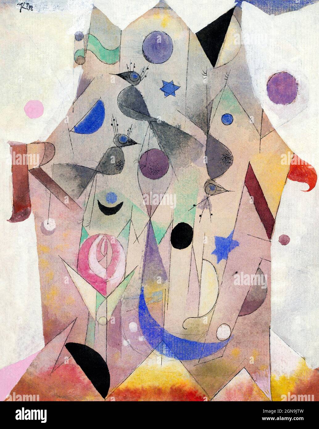 Persische Nachtigallen (1917) von Paul Klee. Stockfoto