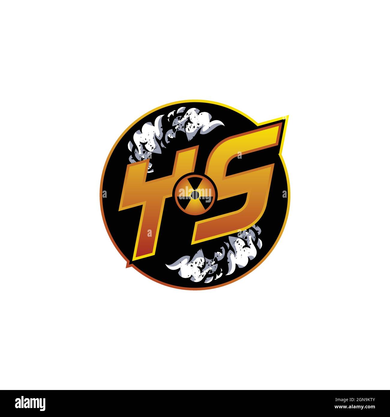 YS Logo Monogram Gaming mit Gas Shape Designs Vorlage Vektor-Symbol modern Stock Vektor