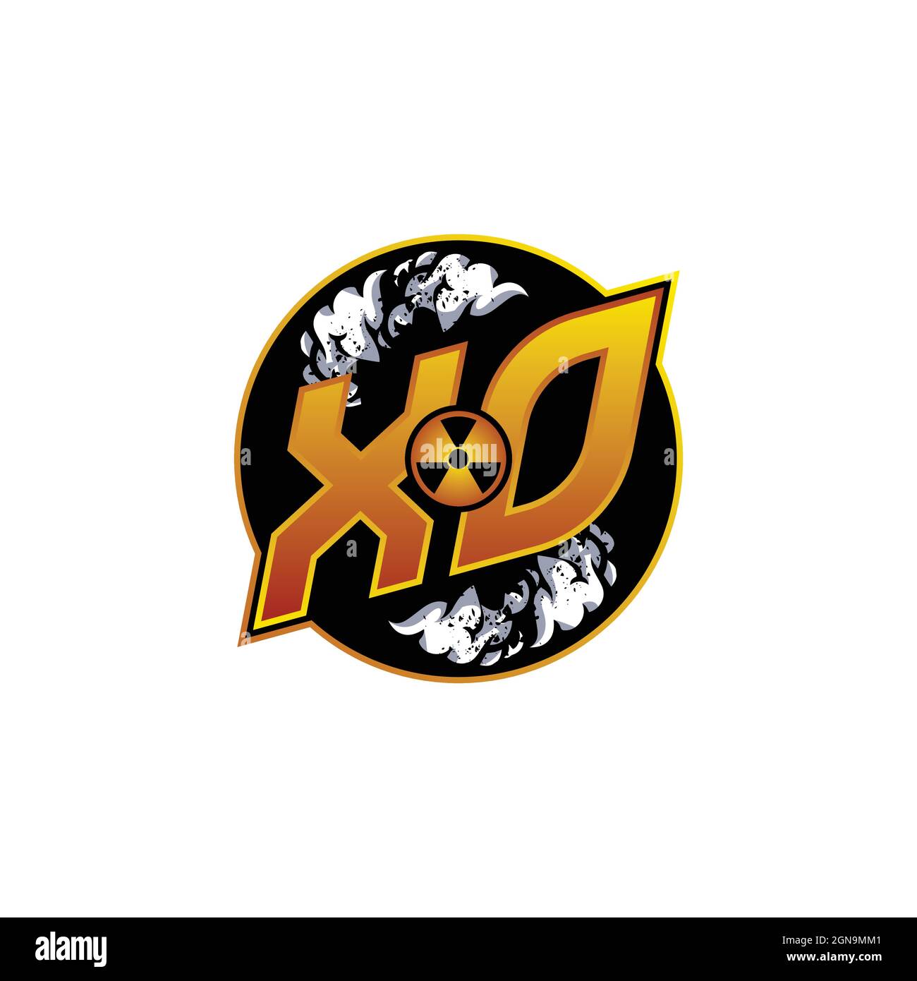 XO Logo Monogram Gaming mit Gas Shape Designs Vorlage Vektor-Symbol modern Stock Vektor