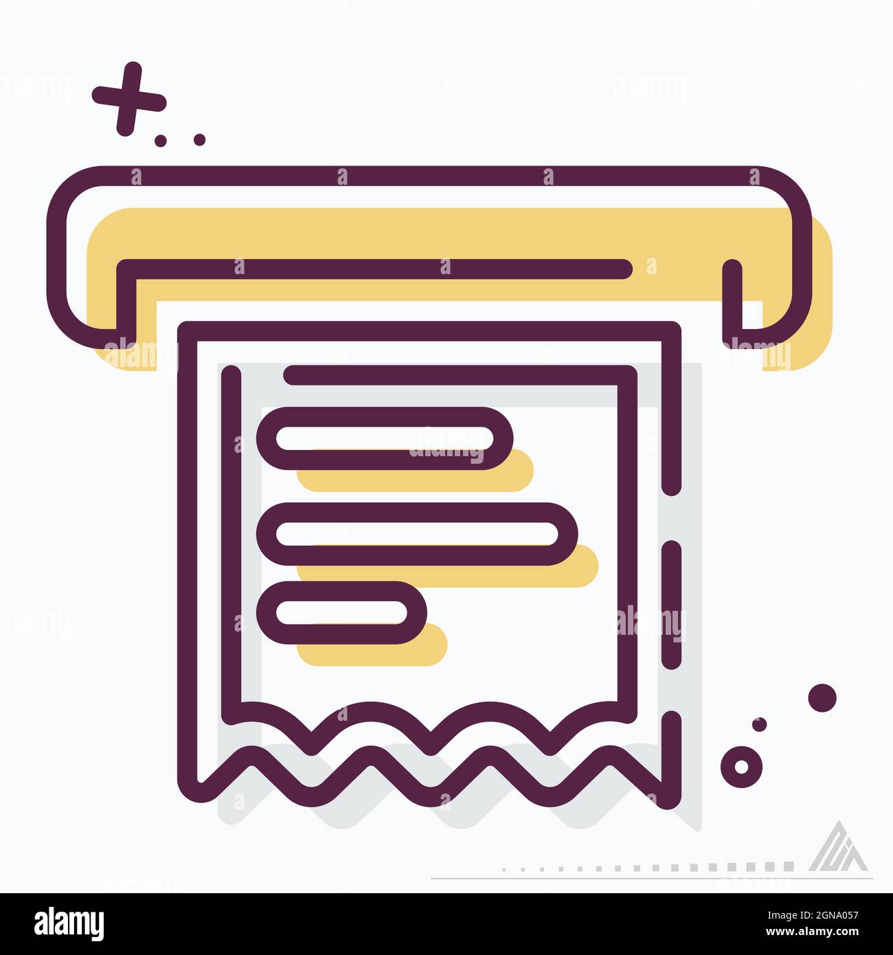 Icon Receipt - MBE Syle - einfache Illustration, editierbare Kontur, Design Template Vektor, gut für Drucke, Poster, Werbung, Ankündigungen, Info Stock Vektor