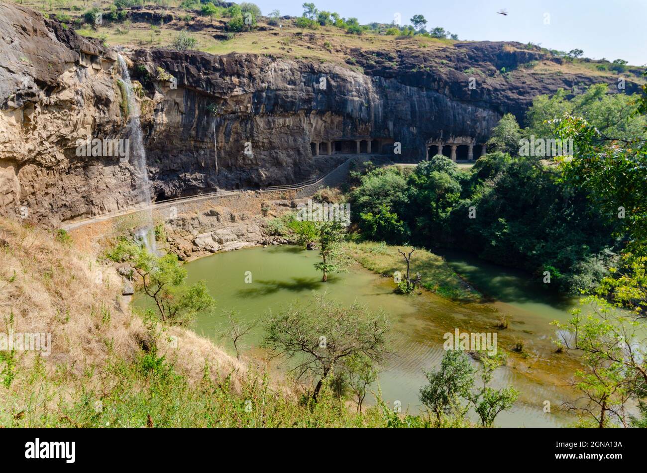 Der histroische Ajanta- und Ellora-Höhlenkomplex in Aurangabad, Zentralindien Stockfoto