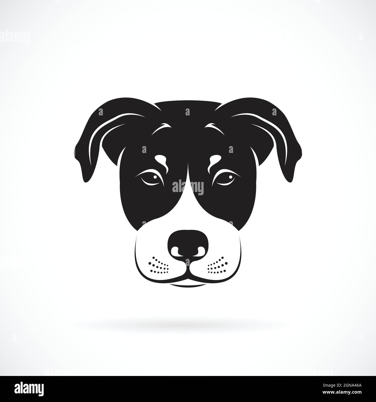 Vektorbild eines Hundekopfes auf weißem Hintergrund. Leicht editierbare Vektorgrafik mit Ebenen. Wilde Tiere. Nutztier. Stock Vektor Vektorbild eines Hundekopfes auf weißem Hintergrund. Leicht editierbare Vektorgrafik mit Ebenen. Wilde Tiere. Nutztier. Stock Vektor
