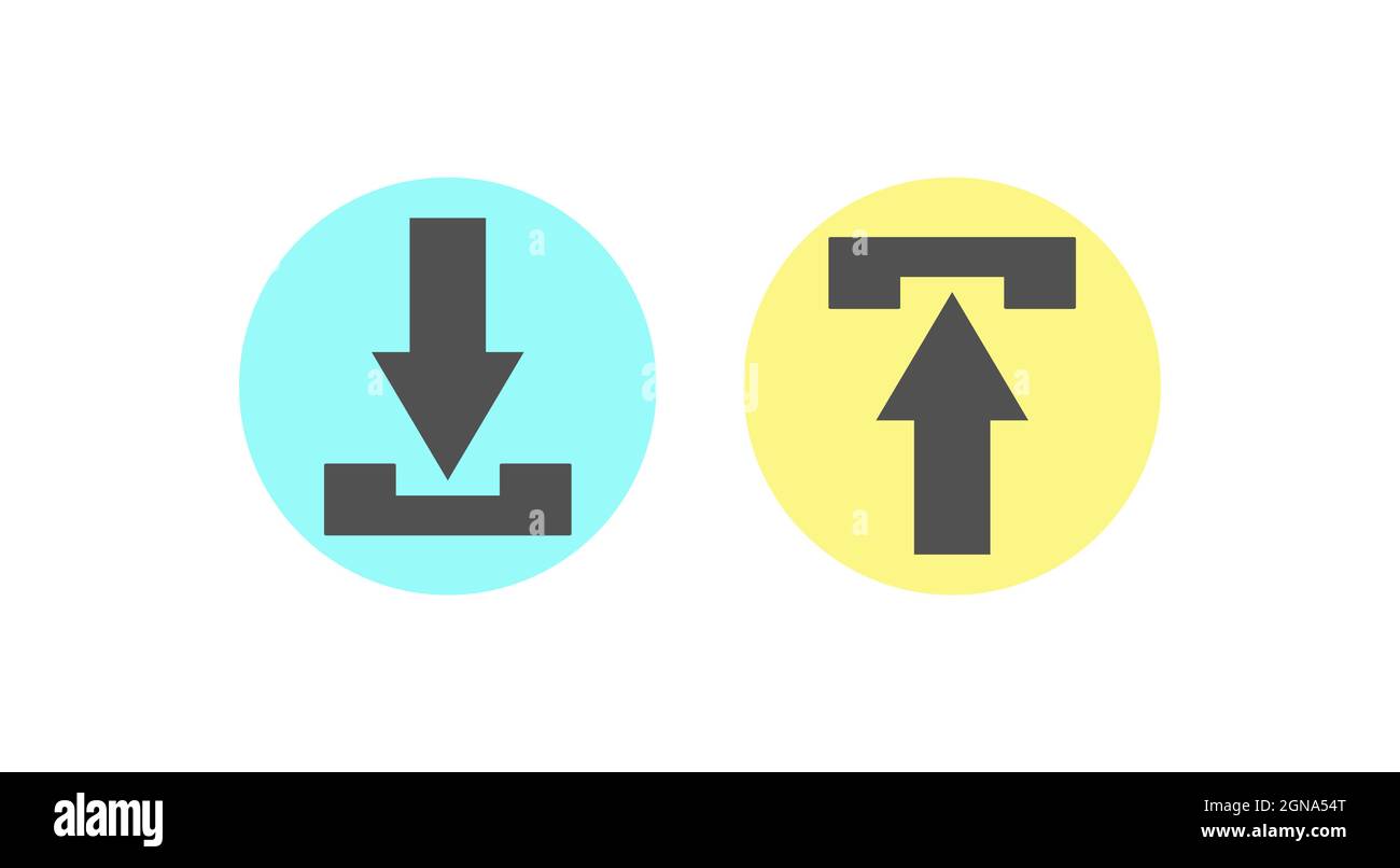 Symbolvektor herunterladen und hochladen Stock Vektor