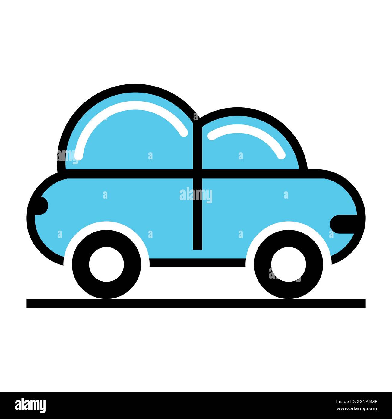 Wolke Auto Vektor Logo Symbol Design Stockfoto