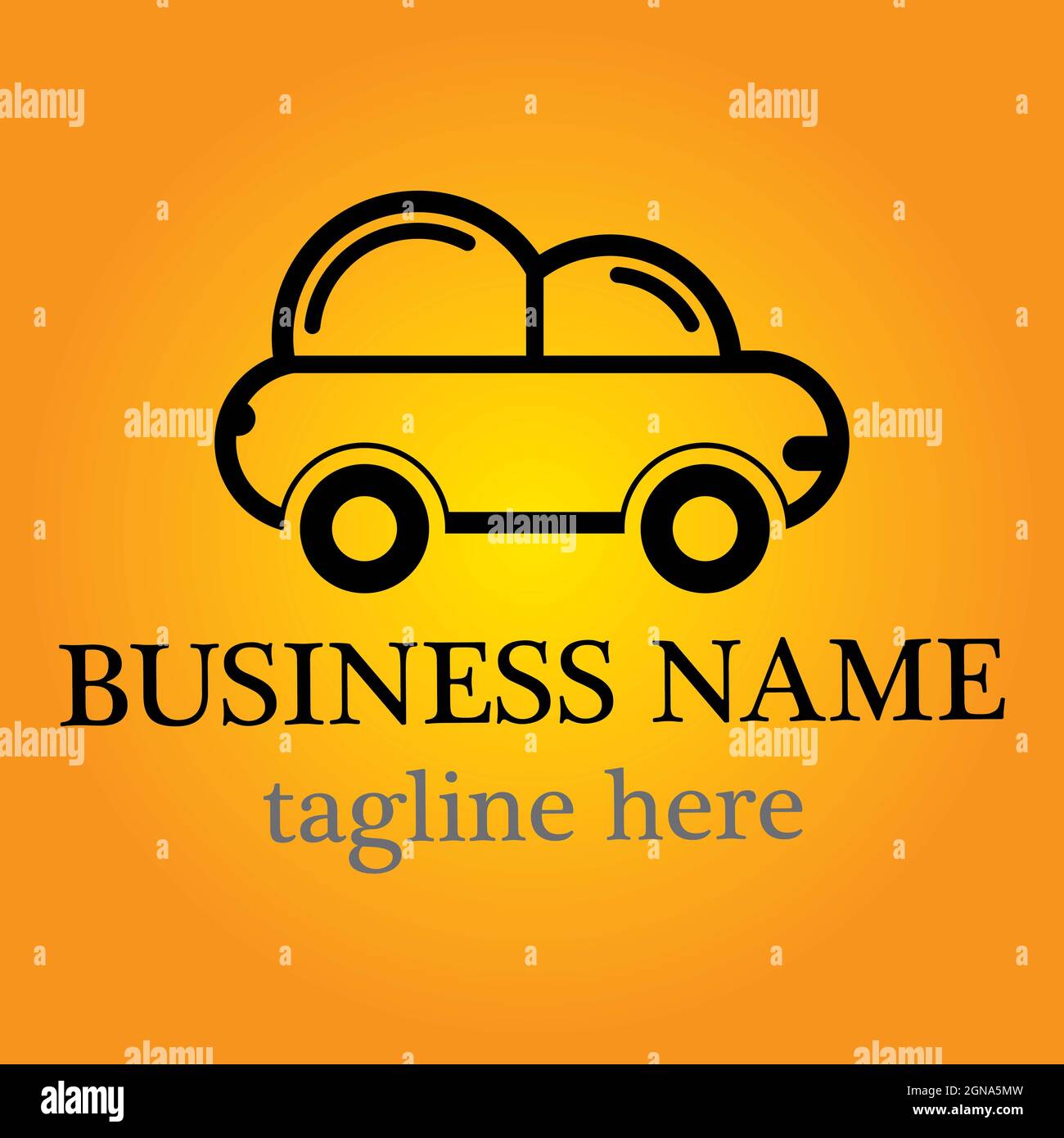 Wolke Auto Vektor Logo Symbol Design Stockfoto