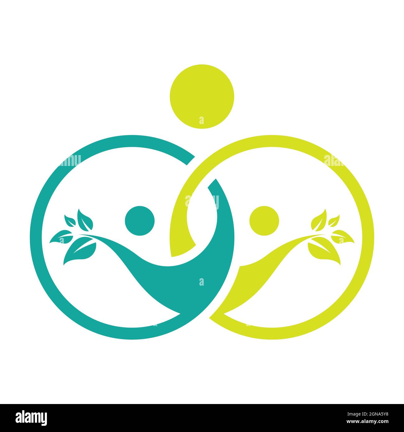 Gesundes Logo Vorlage Vektor Symbol Design Stockfoto