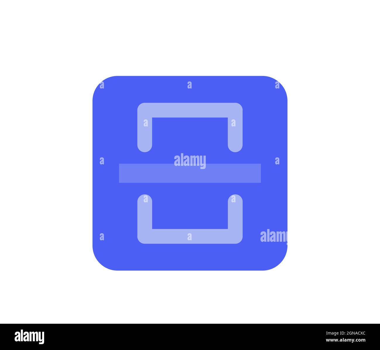 Scannersymbol auf weißem Hintergrund isoliert, Symbol des blauen Scannersymbols, das durch Vektordarstellung erstellt wurde Stock Vektor