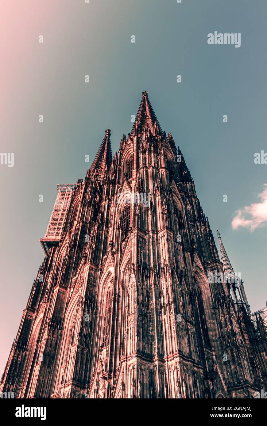 Nahaufnahme des Kölner Doms von 2021 Stockfoto