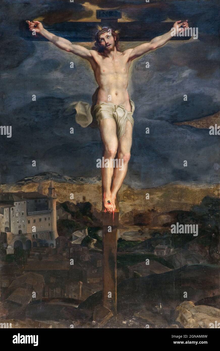 Federico Barocci, 1535-1612, der am Kreuz auslaufende Christus, Anfang des 17. Jahrhunderts, Marken, Italien. Stockfoto