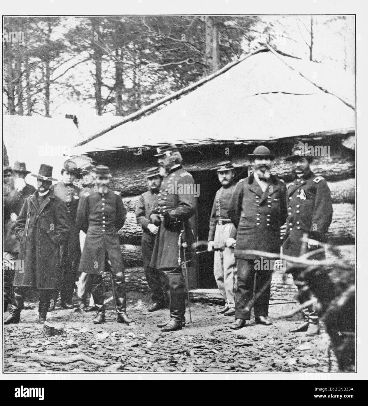 General Meade, sein Chef und Freund, Generalmajor John Sedgwick, der das Sechste Armeekorps kommandierte. Aus dem Buch „der Bürgerkrieg durch die Kamera“ Hunderte von lebendigen Fotos, die tatsächlich in der Zeit des Bürgerkrieges aufgenommen wurden, 16 Farbreproduktionen berühmter Kriegsbilder. Die neue Textgeschichte von Henry W. Elson. A. vollständige illustrierte Geschichte des Bürgerkrieges Stockfoto