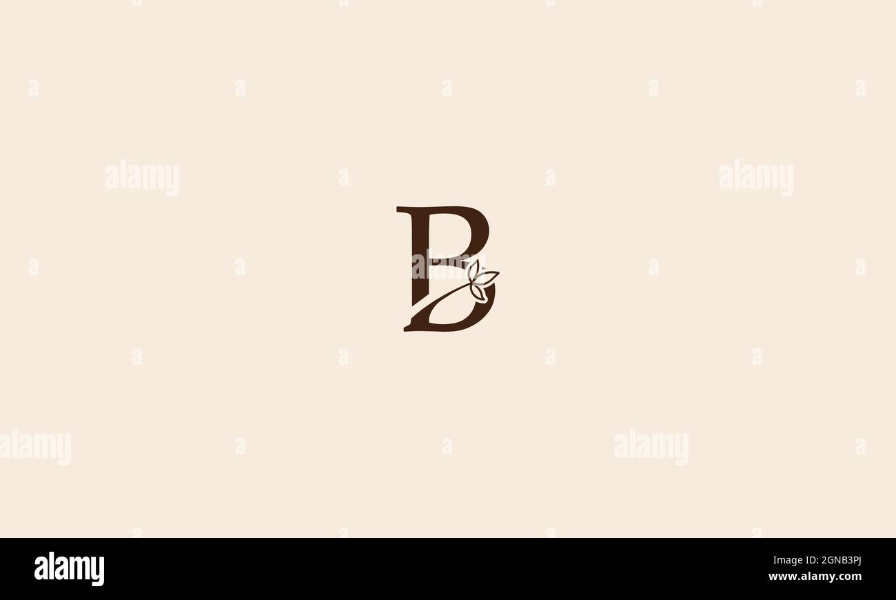 BUCHSTABEN BF LOGO DESIGN MIT BLUMEN ZUR ILLUSTRATION Stock Vektor