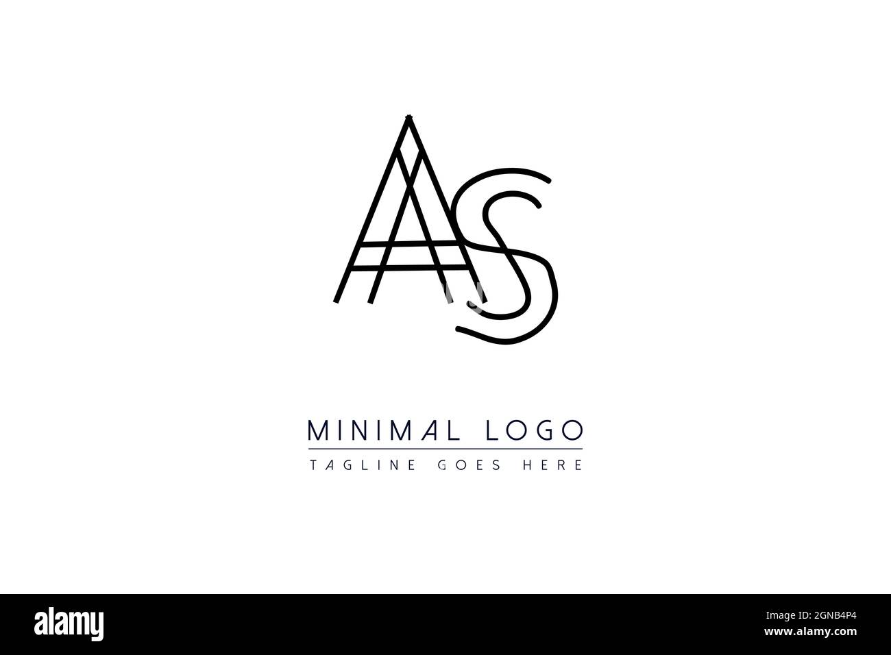 Initial AS, sa, a, s Logo Design Kreative Moderne Buchstaben Symbolvektor Illustration Stock Vektor