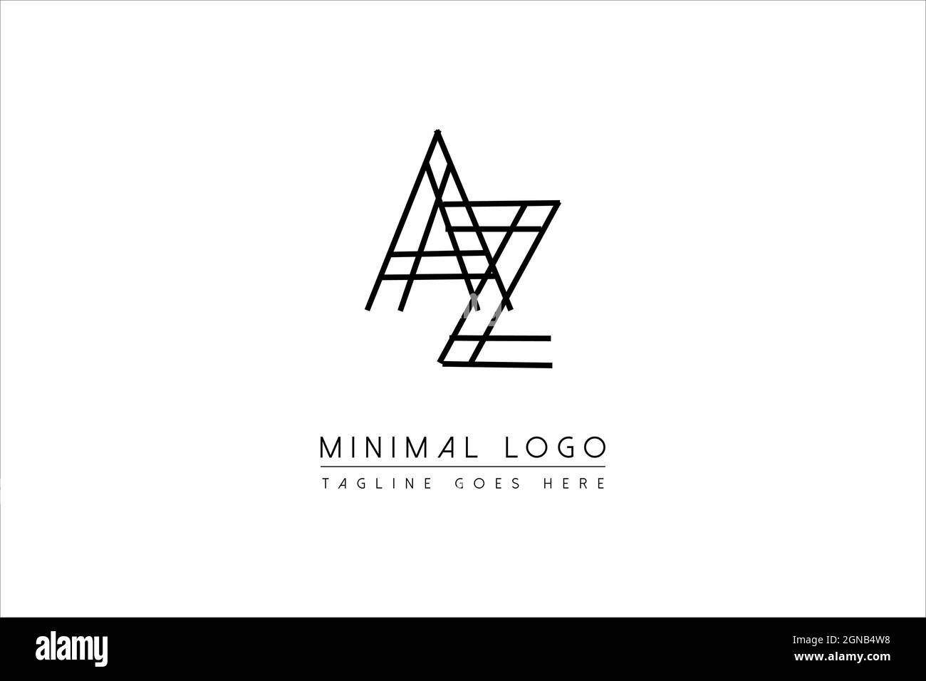 Initial az, za, a, zLogo Design Kreative Moderne Buchstaben Symbolvektor Illustration Stock Vektor