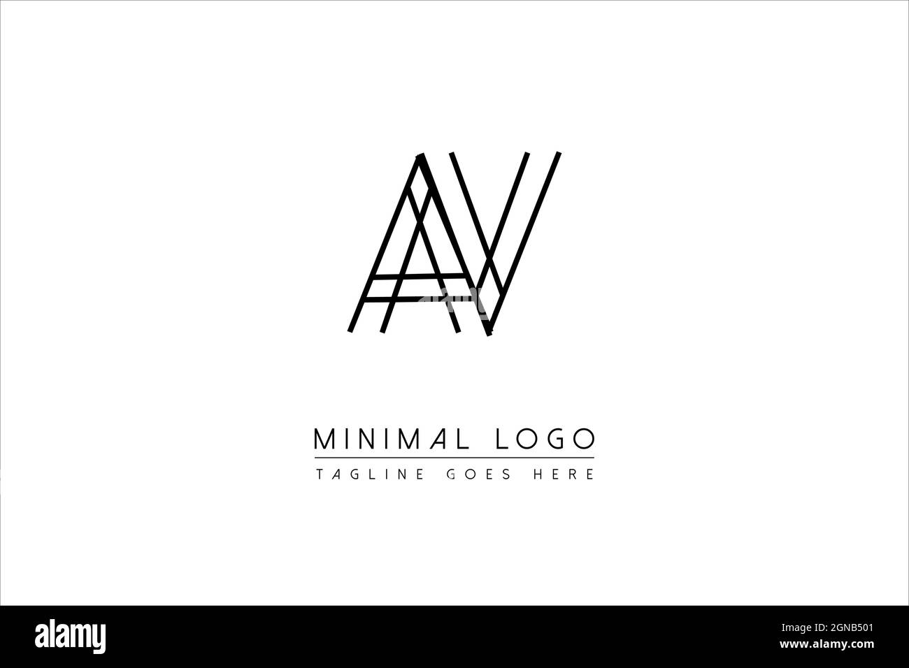 Initial AV, va, a, V Logo Design Kreative Moderne Buchstaben Symbolvektor Illustration Stock Vektor
