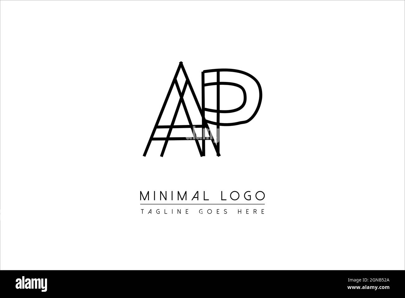 Initial AP, pa, a, p Logo Design Kreative Moderne Buchstaben Symbolvektor Illustration Stock Vektor
