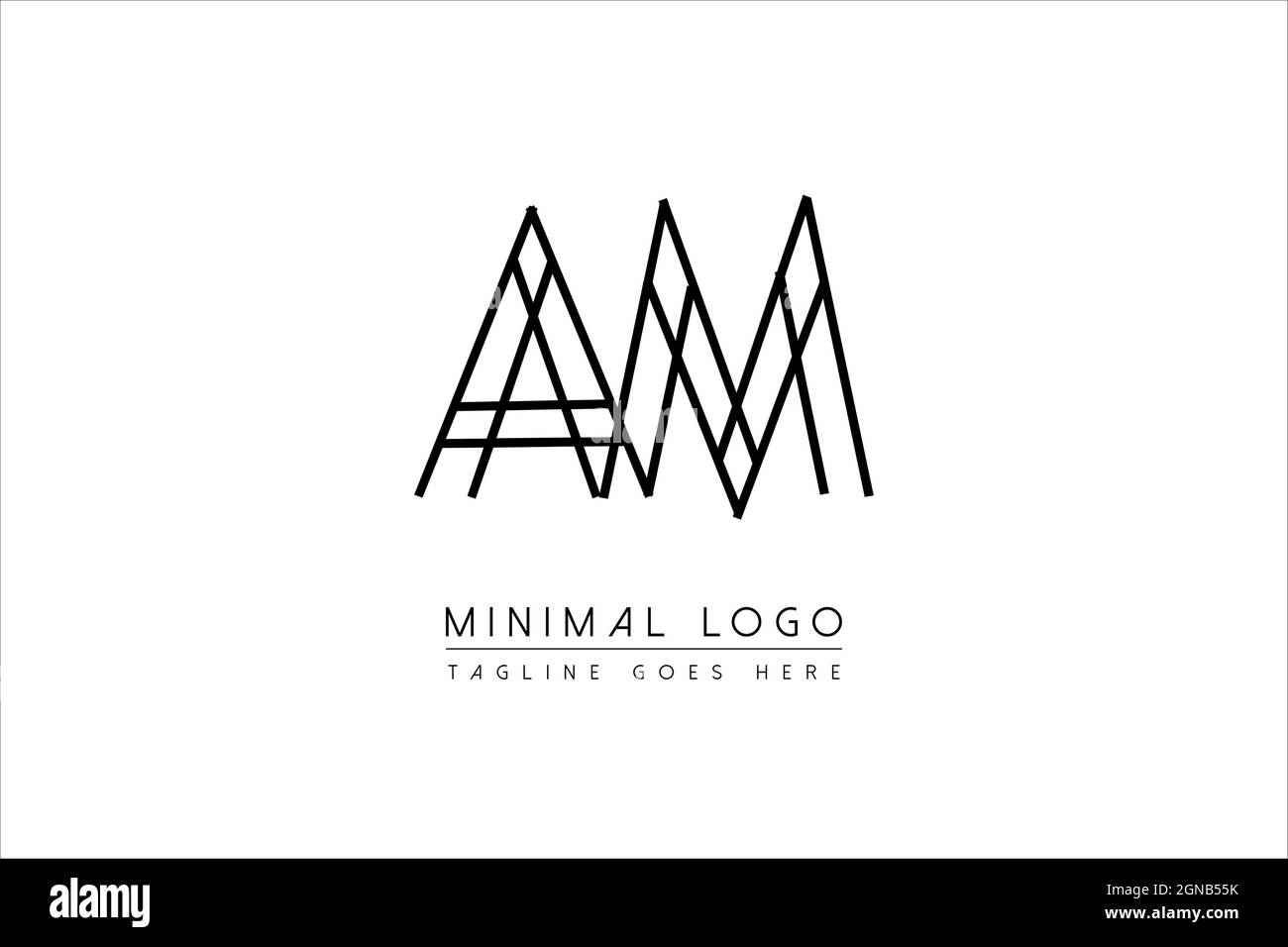 Initial am, ma, a, m Logo Design Kreative Moderne Buchstaben Symbolvektor Illustration Stock Vektor