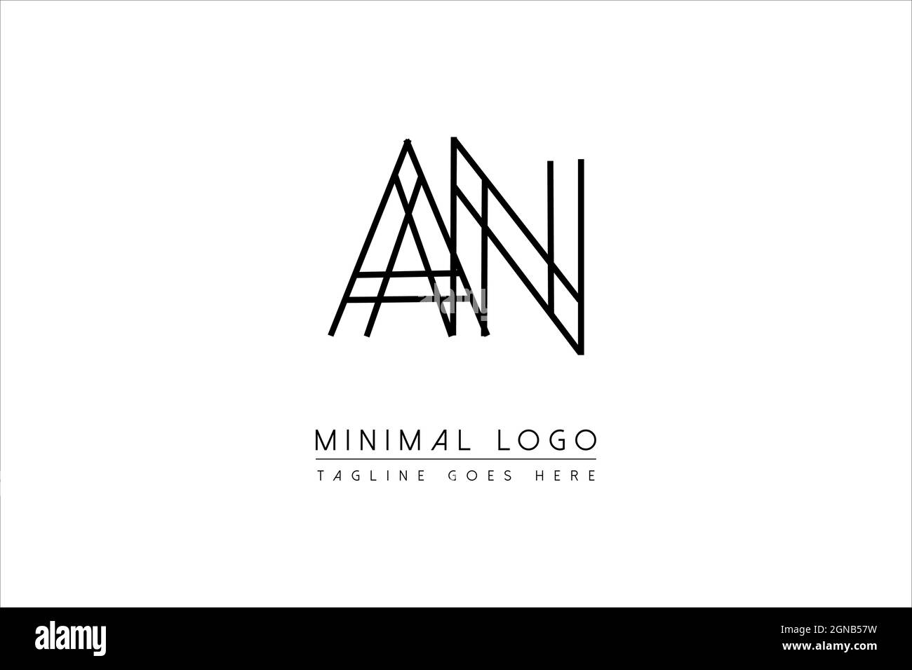 Initial an, na, a, n Logo Design Kreative Moderne Buchstaben Symbolvektor Illustration Stock Vektor