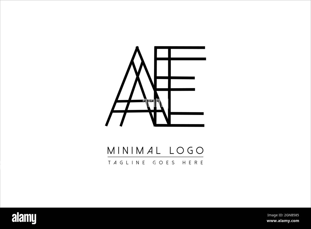 Initial ae, ea, a, e Logo Design Kreative Moderne Buchstaben Symbolvektor Illustration Stock Vektor