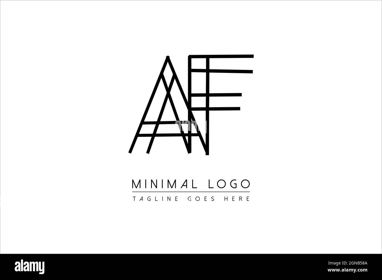 Initial af, fa, a, f Logo Design Kreative Moderne Buchstaben Symbol Vektor Illustration Stock Vektor