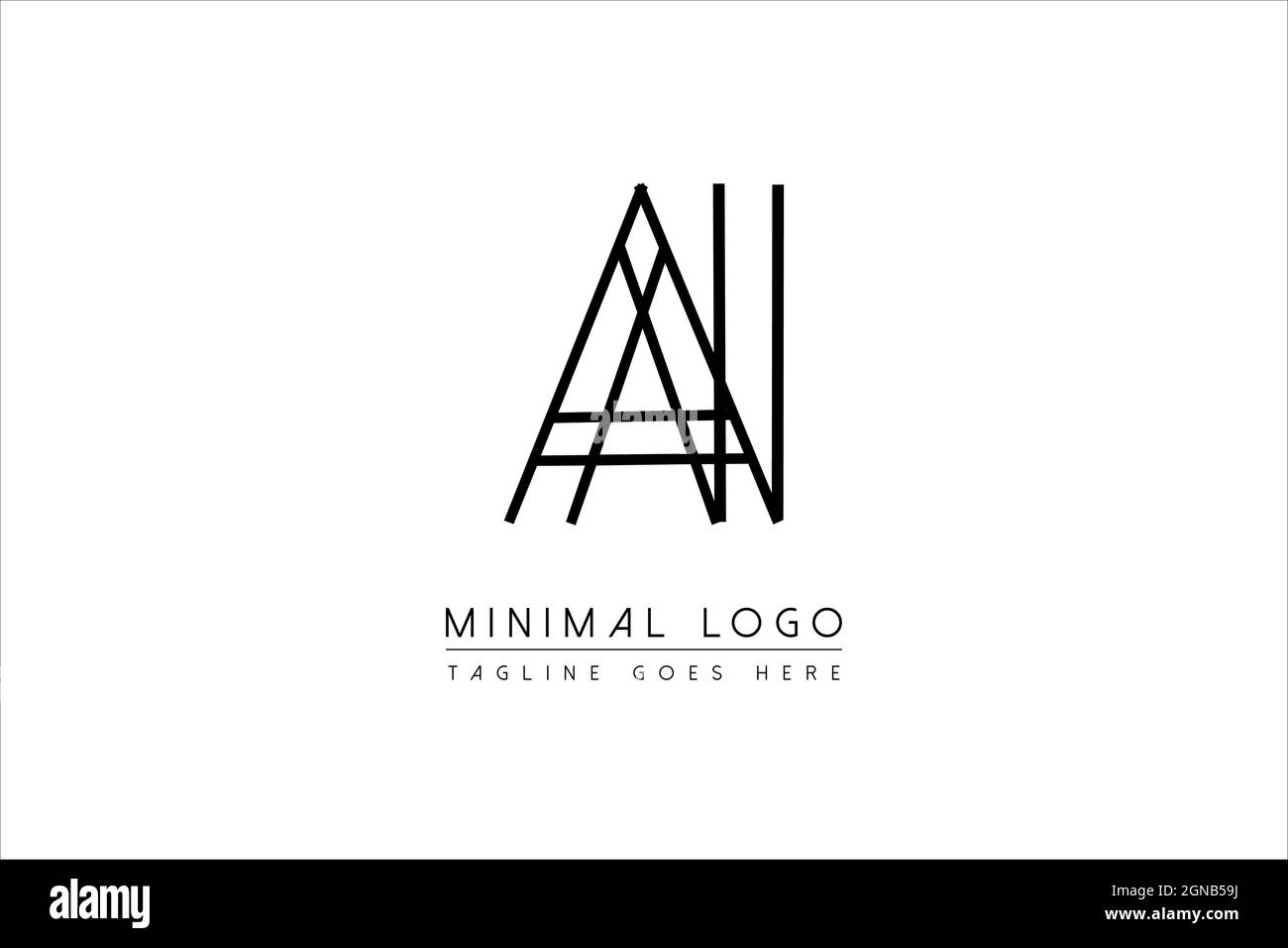 Initial ai, ia, A, I Logo Design Kreative Moderne Buchstaben Symbolvektor Illustration Stock Vektor