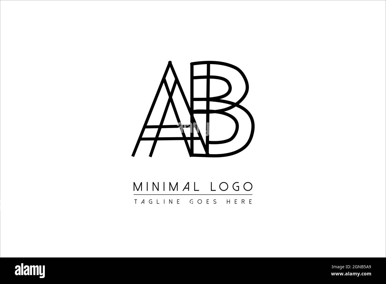 Initial ab, BA, a, b Logo Design Kreative Moderne Buchstaben Symbolvektor Illustration Stock Vektor