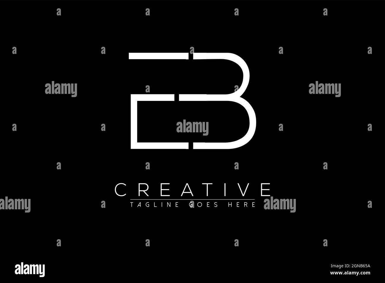 Buchstaben eb, be, e, b, Abstract Initial Monogram Letter Alphabet Logo