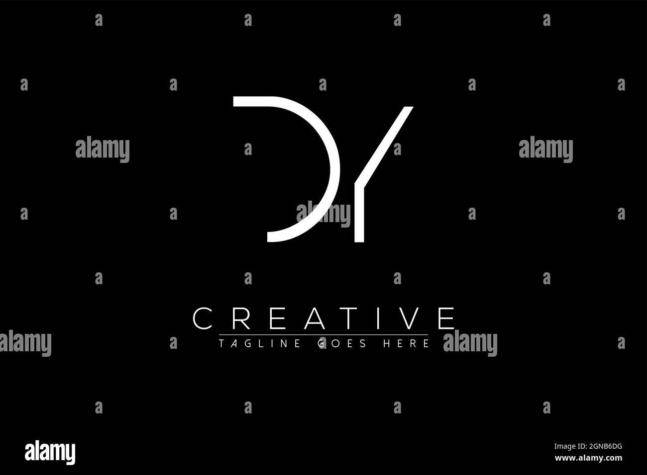 Buchstaben dy, yd, d, y, Abstract Initiales Monogramm Buchstaben Alphabet Logo Design Stock Vektor
