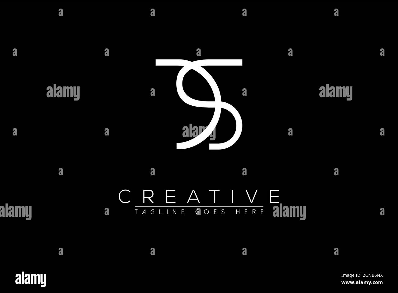 Letter ds, sd, s, d, Abstract Initial Monogram Letter Alphabet Logo Design Stock Vektor