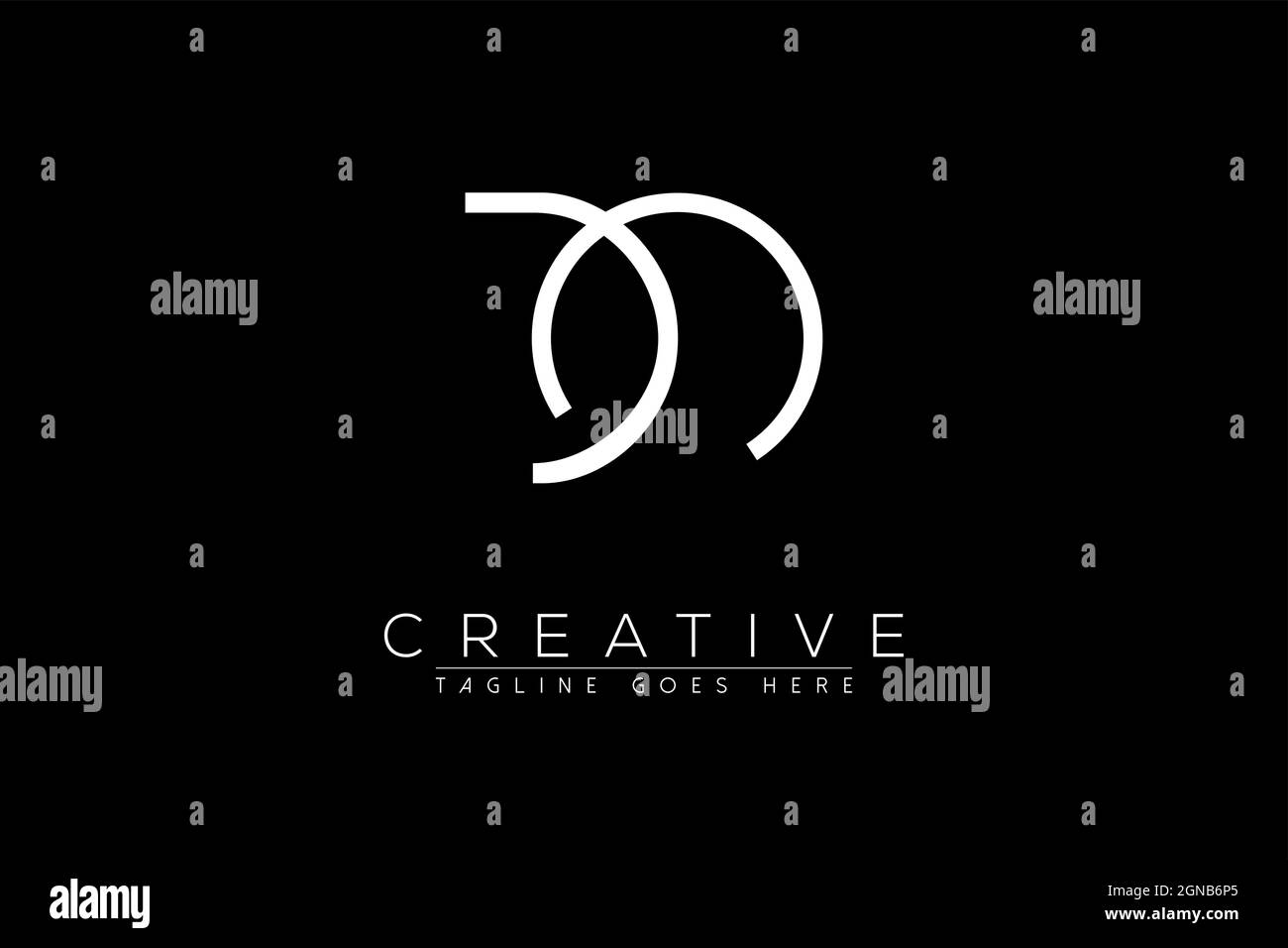 Letter do, od, o, d, Abstract Initial Monogram Letter Alphabet Logo Design Stock Vektor