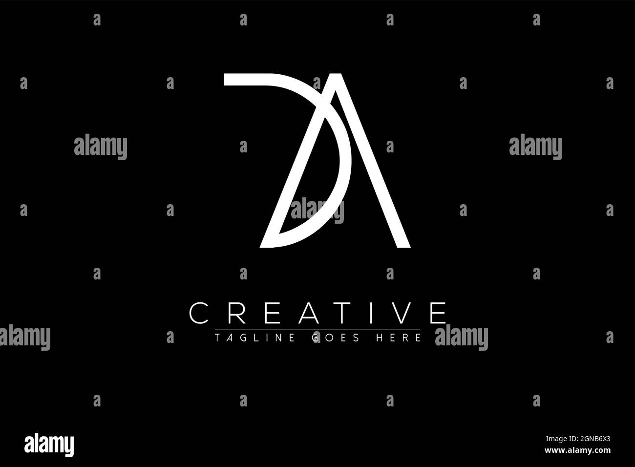 Buchstaben da, ad, d, a, Abstract Initial Monogram Letter Alphabet Logo Design Stock Vektor