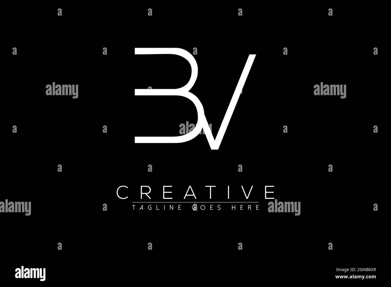 Letter bv, eb, V, b, Abstract Initial Monogram Letter Alphabet Logo Design Stock Vektor