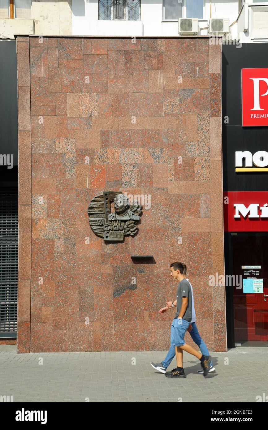 Stefan cel Mare Straße in Chisinau Stockfoto