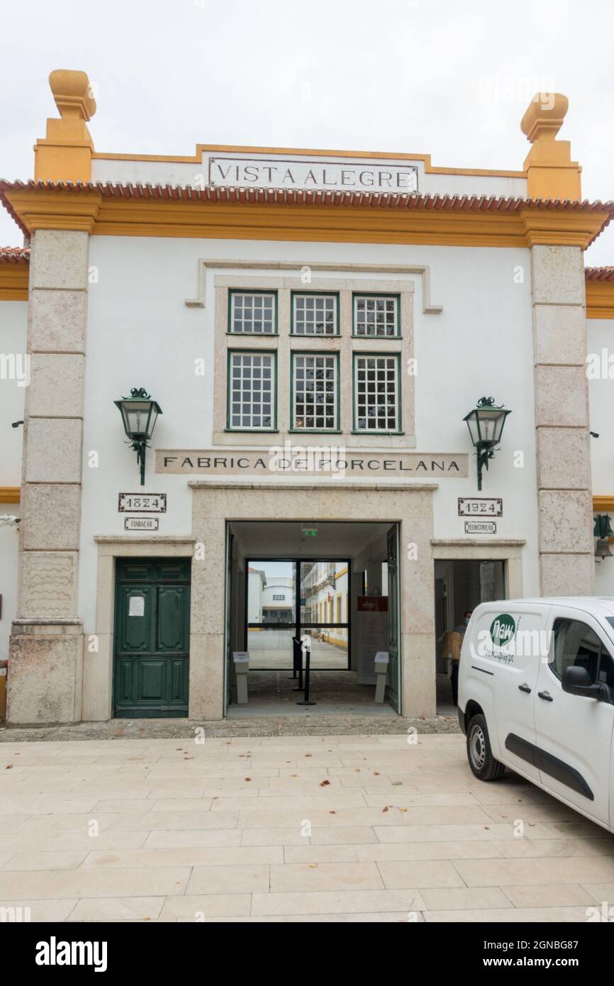 Eingang des Vista-Museum, Porzellanfabrik, Ílhavo, Portugal. Stockfoto