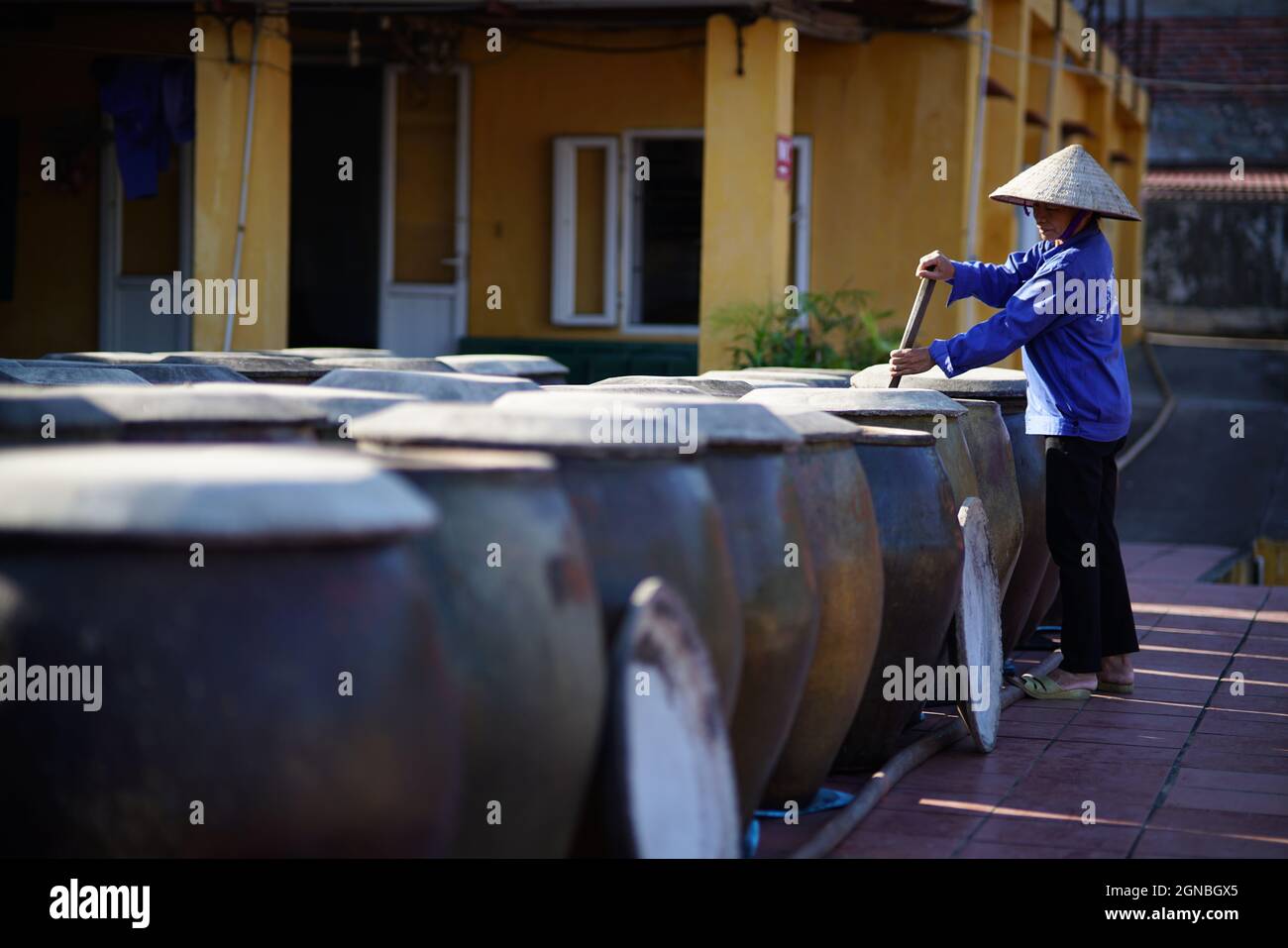 CAT Ba Fischsauce Fabrik in Hai Phong Stadt Nordvietnam Stockfoto