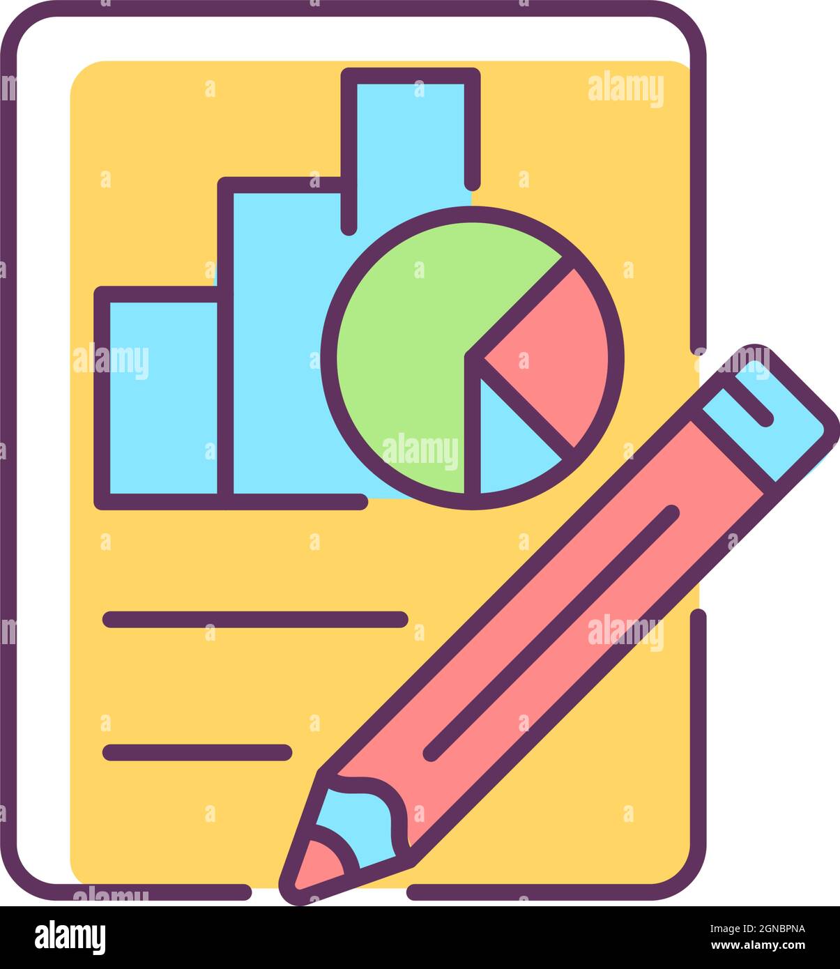 Economics RGB-Farbsymbol Stock Vektor
