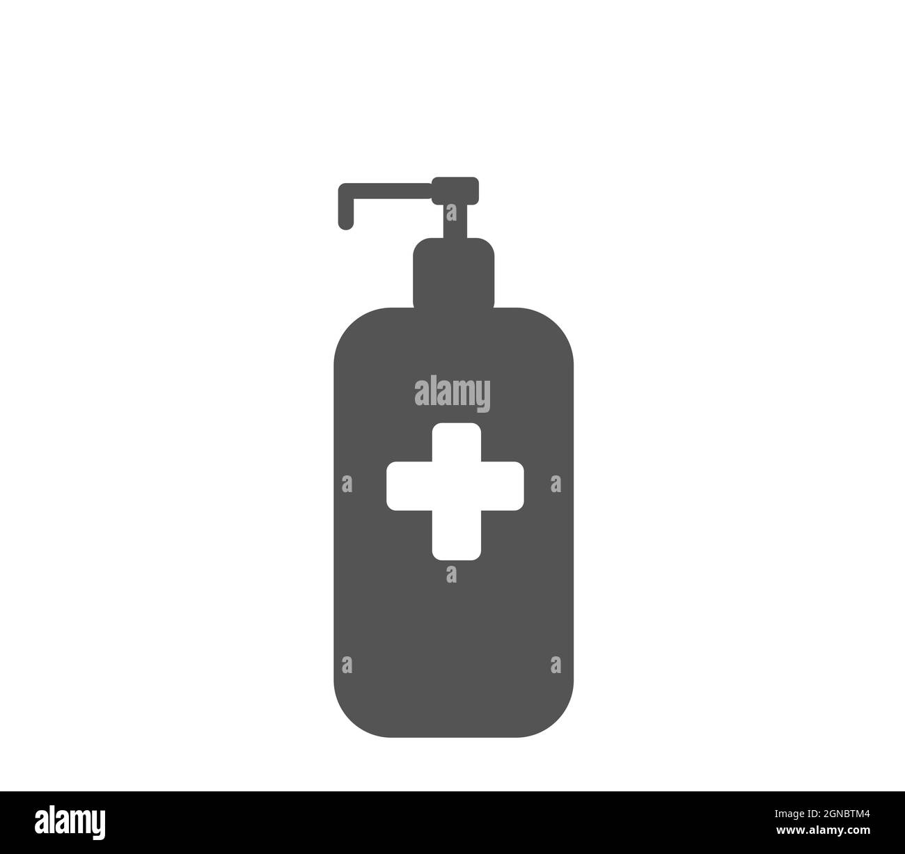 Symbolvektor für Desinfektionsflasche, antiseptisches Flaschendesign Stock Vektor