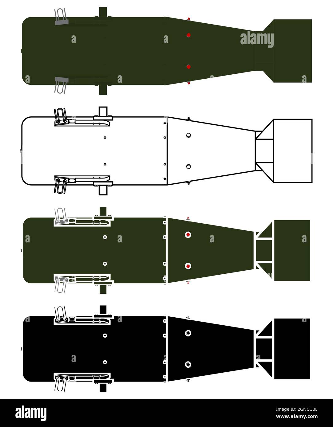 „Little Boy Atomic Bomb“-Symbol Stock Vektor