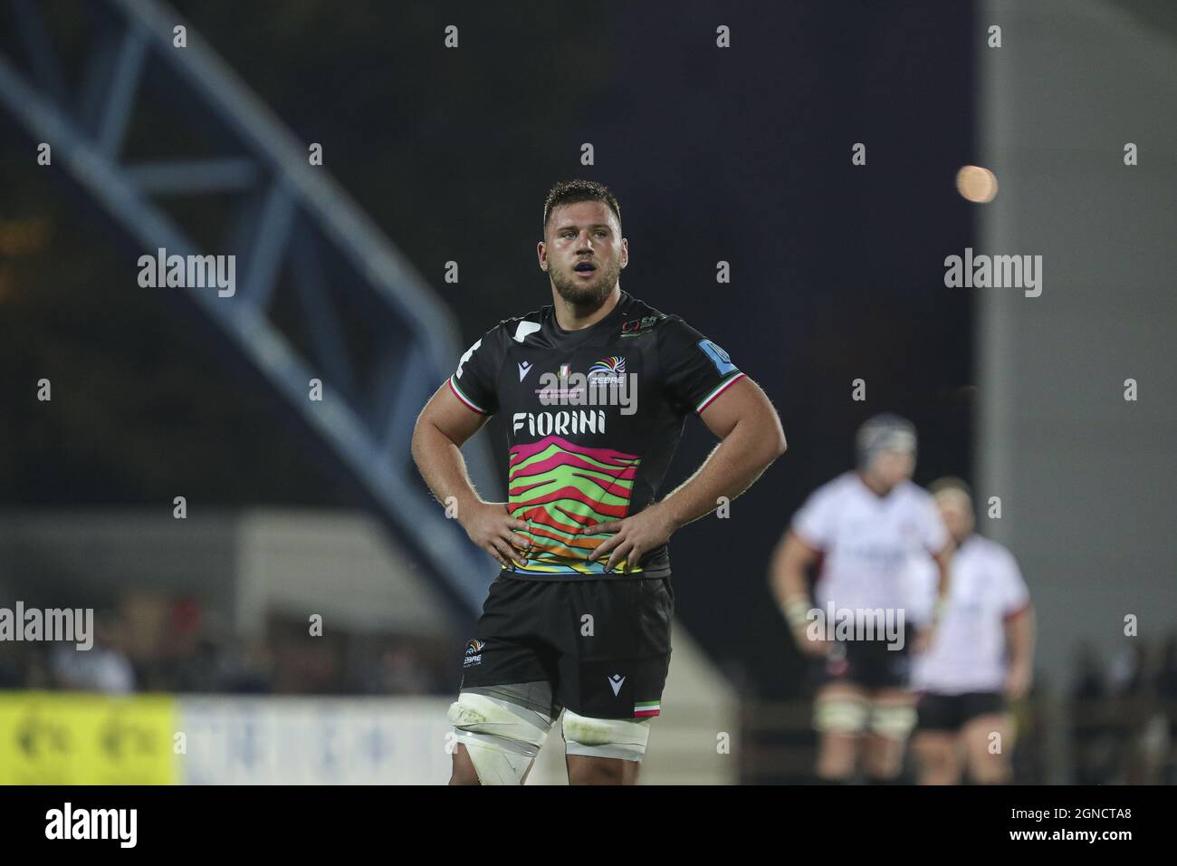 Stadion Sergio Lanfranchi, Parma, Italien, 24. September 2021, Jacopo Bianchi (Zebre) &#xD; während des Spiels des Zebre Rugby Club gegen Emirates Lions - United Rugby Championship Stockfoto