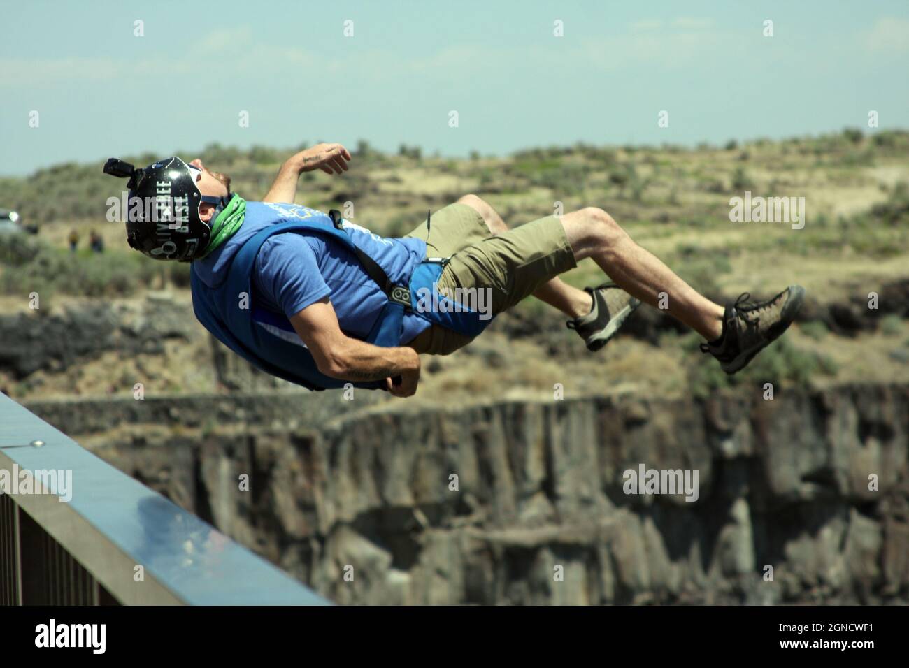 BASE Jumping in Idaho Stockfoto