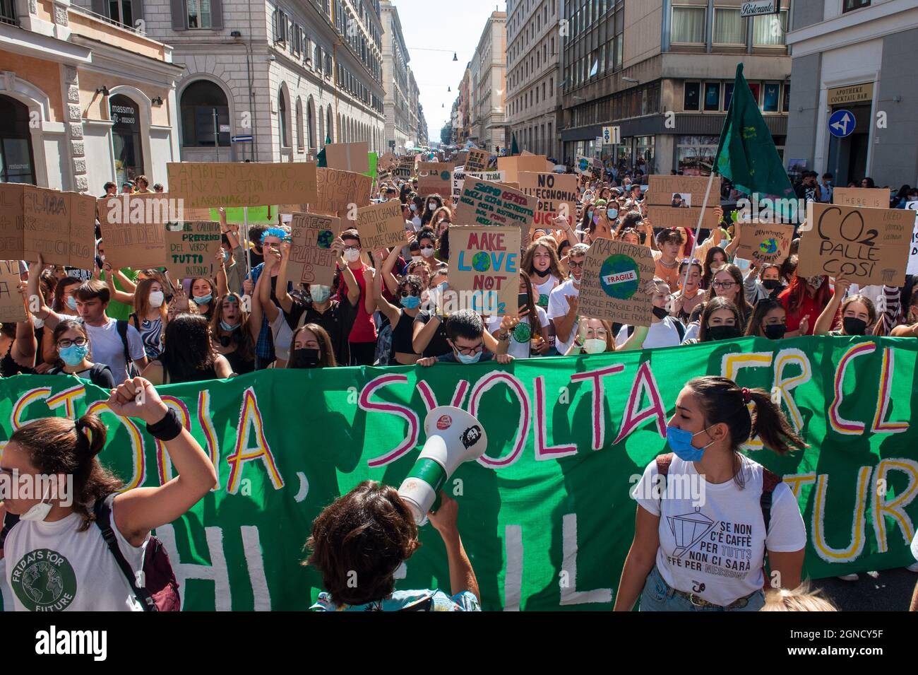 Rom, Italien 24/09/2021: Freitag für die Zukunft. © Andrea Sabbadini Stockfoto